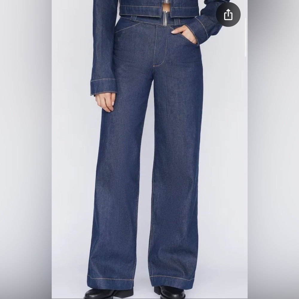 RARE Frame Wide Leg Buckle Trouser